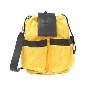 Fendi Fendi Strike Large Canvas Leather Backpack